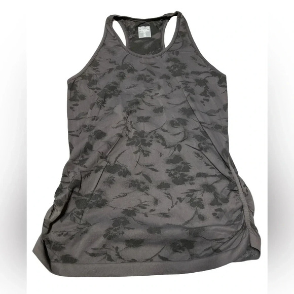 Athleta gray floral seamless top - Picture 2 of 8